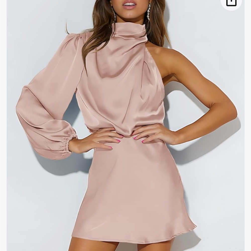NWT one shoulder satin dress